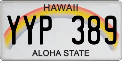 HI license plate YYP389