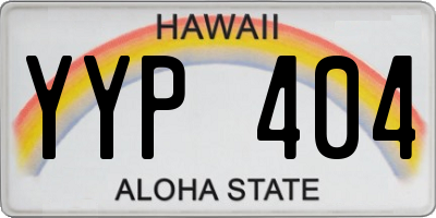 HI license plate YYP404