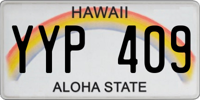 HI license plate YYP409
