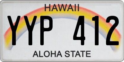 HI license plate YYP412