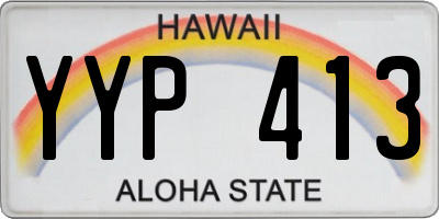 HI license plate YYP413