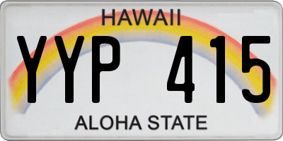 HI license plate YYP415