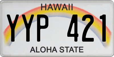 HI license plate YYP421