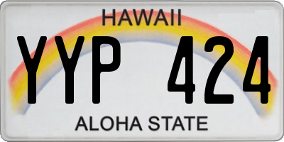 HI license plate YYP424