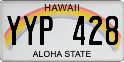 HI license plate YYP428