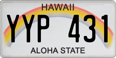 HI license plate YYP431