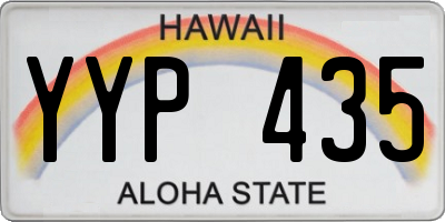 HI license plate YYP435