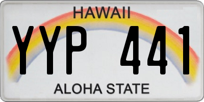 HI license plate YYP441