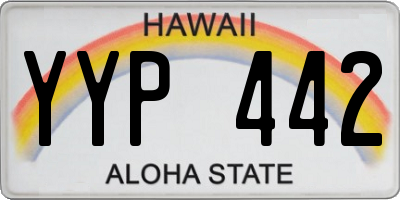 HI license plate YYP442