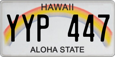 HI license plate YYP447