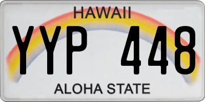 HI license plate YYP448