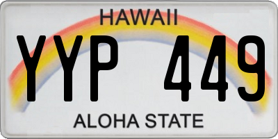 HI license plate YYP449