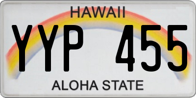 HI license plate YYP455