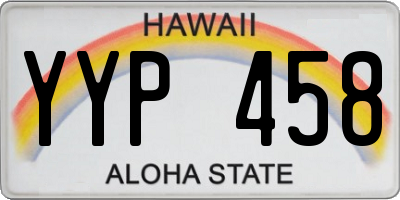 HI license plate YYP458