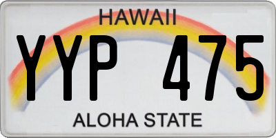 HI license plate YYP475