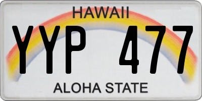 HI license plate YYP477