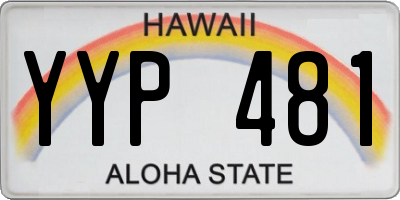 HI license plate YYP481