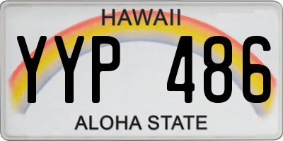 HI license plate YYP486