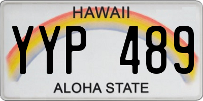 HI license plate YYP489