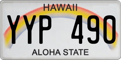 HI license plate YYP490