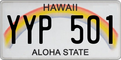 HI license plate YYP501