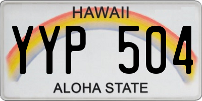 HI license plate YYP504