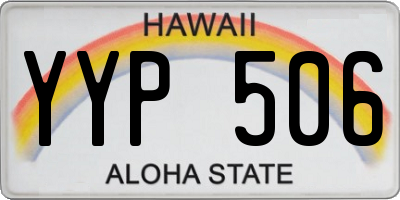 HI license plate YYP506