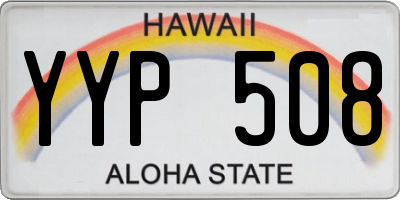 HI license plate YYP508