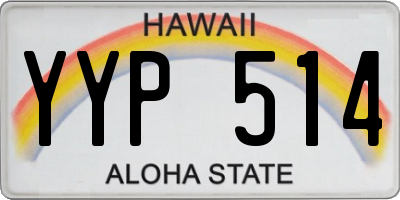 HI license plate YYP514