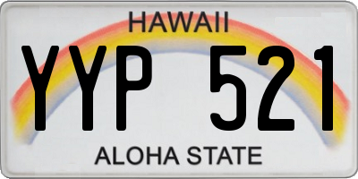 HI license plate YYP521