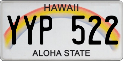 HI license plate YYP522