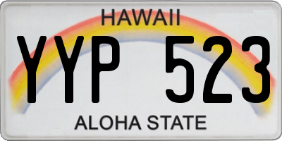 HI license plate YYP523