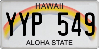HI license plate YYP549