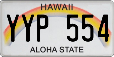 HI license plate YYP554