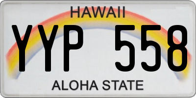 HI license plate YYP558