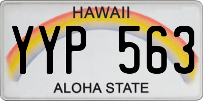 HI license plate YYP563