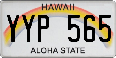 HI license plate YYP565