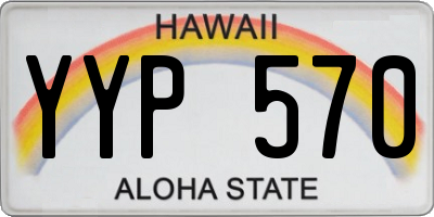 HI license plate YYP570