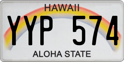 HI license plate YYP574