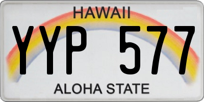 HI license plate YYP577
