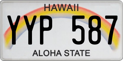 HI license plate YYP587