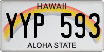 HI license plate YYP593
