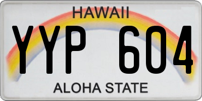 HI license plate YYP604