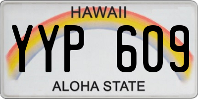 HI license plate YYP609