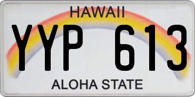 HI license plate YYP613
