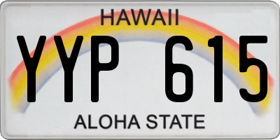 HI license plate YYP615