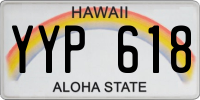 HI license plate YYP618