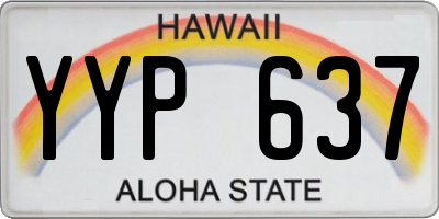 HI license plate YYP637