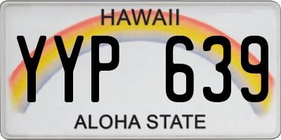 HI license plate YYP639
