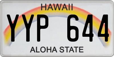 HI license plate YYP644